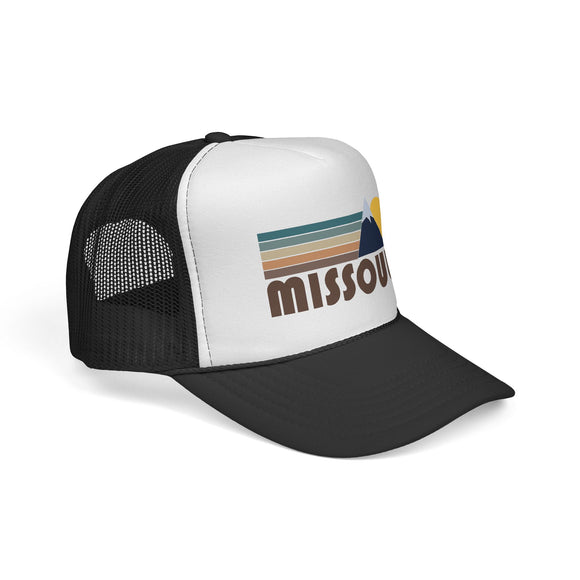 Missoula, Montana Retro Mountains Trucker Hat - Vintage Style Missoula Cap