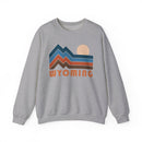 Wyoming Sweatshirt Retro Mountains, Wyoming Unisex Graphic Crewneck-2
