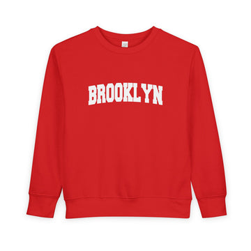 Buy red Brooklyn, New York Toddler Sweatshirt - Brooklyn Toddler Crewneck Sweatshirt
