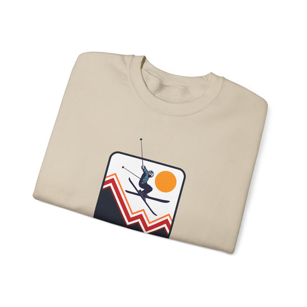 Burlington, Vermont Sweatshirt - Unisex Snow Ski Jump Burlington Sweatshirt