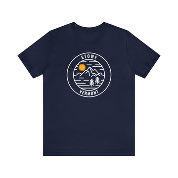 Buy navy Stowe, Vermont T-Shirt - Unisex Stowe Shirt