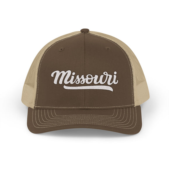Missouri Snapback Trucker Cap - Embroidered Missouri Hat