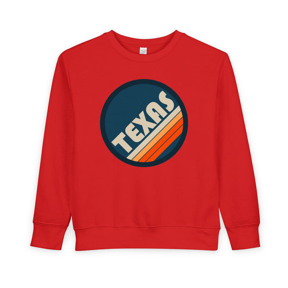 Texas Toddler Sweatshirt - Retro Texas Toddler Crewneck Sweatshirt