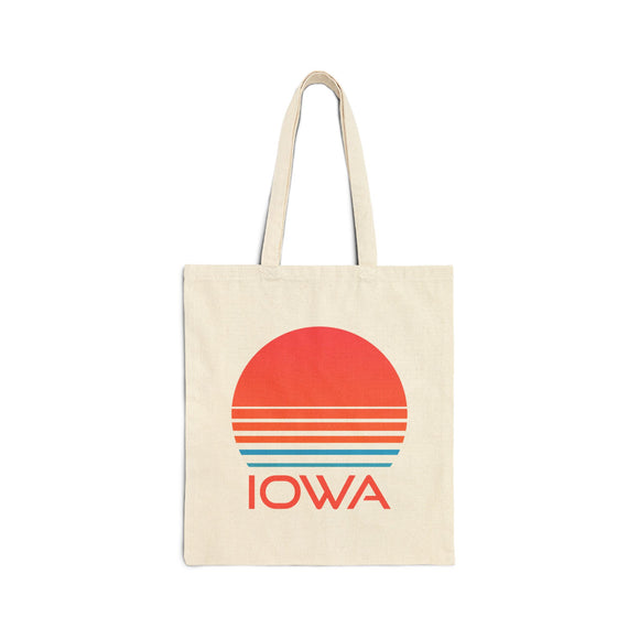 Iowa Cotton Canvas Iowa Tote Bag - Retro 80s