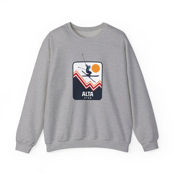 Buy sport-grey Alta, Utah Sweatshirt - Unisex Snow Ski Jump Alta Sweatshirt