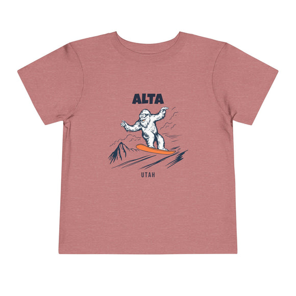 Alta, Utah Yeti Snowboard Toddler Tee