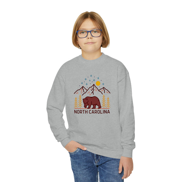North Carolina Youth Sweatshirt - Unisex Kid's North Carolina Crewneck Sweatshirt