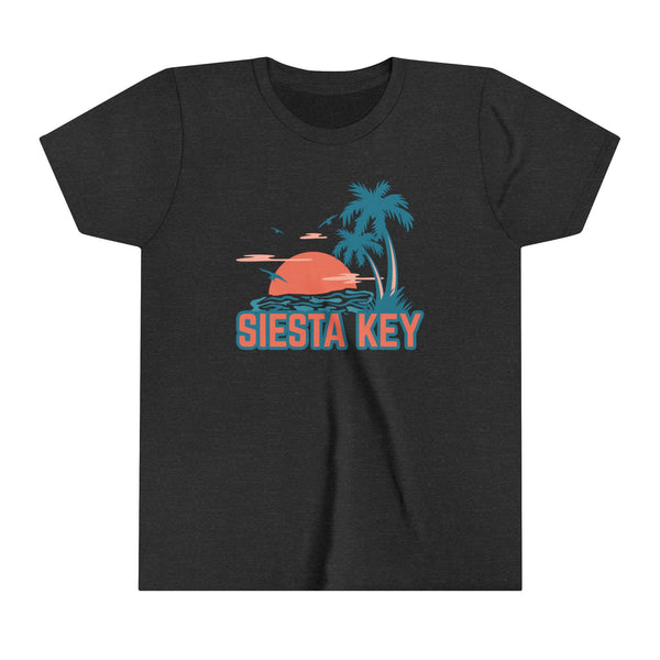 Siesta Key, Florida Youth Shirt - Retro Palm Tree Siesta Key Kid's T-Shirt