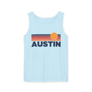 Austin, Texas Retro Sunstripe Tank Top | Comfort Colors - 100% Cotton-4