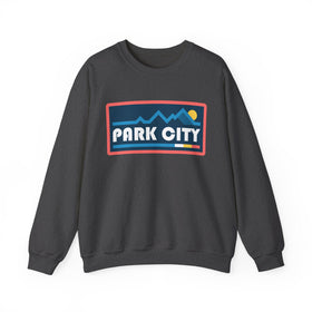 Buy dark-heather Park City, Utah Sweatshirt - Mountain Graphic Crewneck