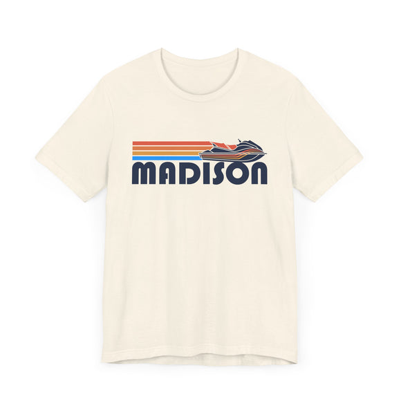 Madison, Wisconsin T Shirt - Retro Jetski PWC Graphic Tee
