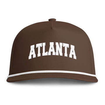 Atlanta, Georgia Embroidered Rope Hat - Vintage Sunwashed Rope Cap, Comfort Colors - 0