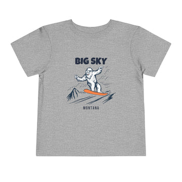 Buy athletic-heather Big Sky, Montana Yeti Snowboard Toddler Tee