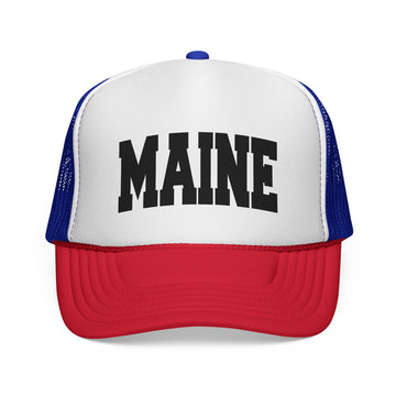 Maine Retro Collegiate Style Trucker Hat