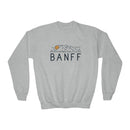 Banff, Canada Youth Sweatshirt - Unisex Kid's Banff Crewneck Sweatshirt-1