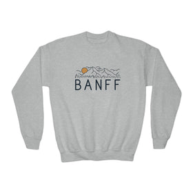 Banff, Canada Youth Sweatshirt - Unisex Kid's Banff Crewneck Sweatshirt