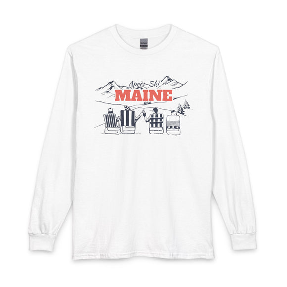 Maine Après-ski Long Sleeve Shirt - Mountain Retro Skiing