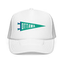 Ottawa, Ontario Pennant Trucker Hat — Retro Flag Foam Cap-5