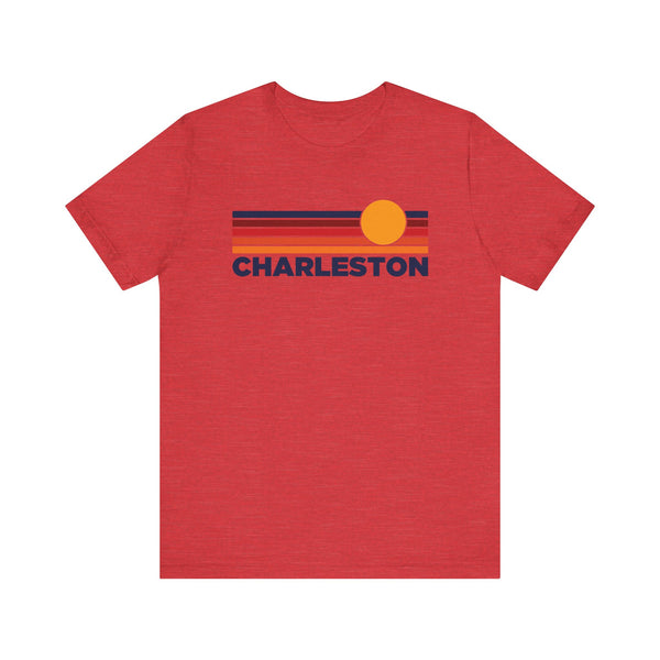 Charleston, South Carolina T-Shirt Retro Sun Ombre Unisex Tee, Vintage South Carolina Tee, Mountain Sun Charleston Tee, Souvenir Shirt