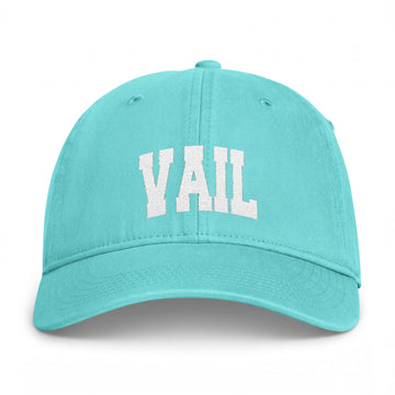 Buy chalky-mint Vail, Colorado Washed Baseball Cap - Vintage Coastal Comfort Colors