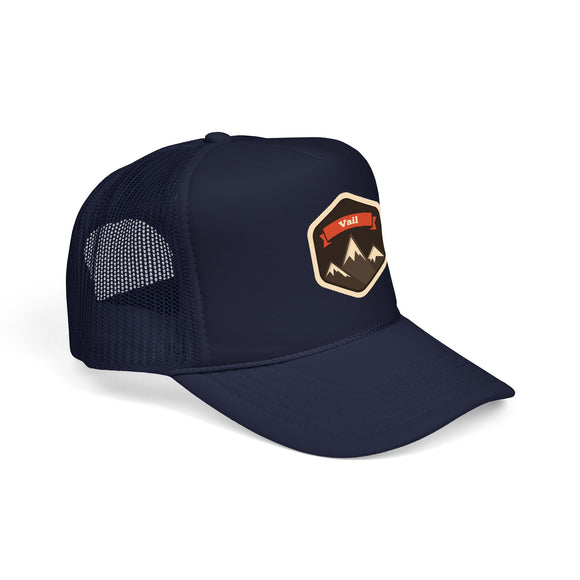 Vail, Colorado Trucker Hat - Vail Foam Mountain Cap