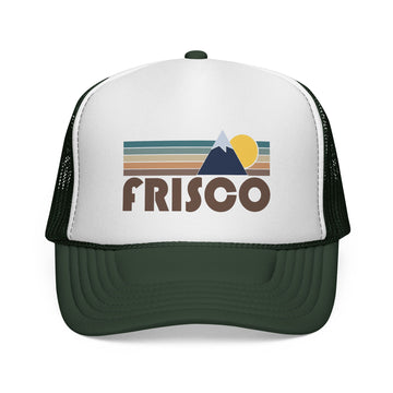 Frisco, Colorado Retro Mountains Trucker Hat - Vintage Style Frisco Cap - 0