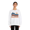 Boulder, Colorado Sweatshirt Retro Mountains, Boulder Unisex Graphic Crewneck