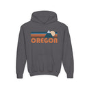 Oregon Youth Hoodie - Retro Mountain Oregon Youth Sweatshirt-6