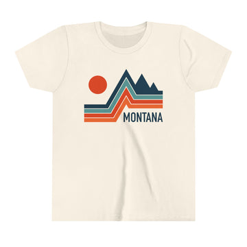 Buy natural Montana Youth Shirt - Retro Mountain Montana Kid's T-Shirt