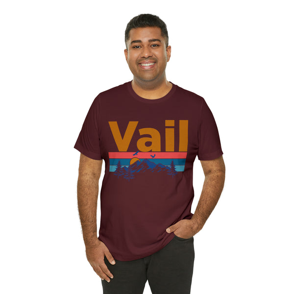 Vail, Colorado Shirt - Mountain Sunset Unisex Vail T-Shirt