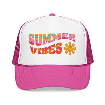 Kids Summer Vibes Trucker Hat Boho - Youth Snapback Cap