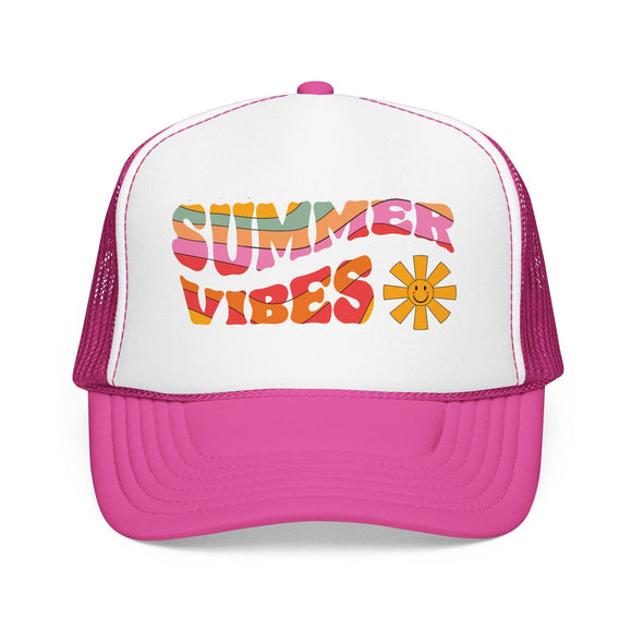 Kids Summer Vibes Trucker Hat Boho - Youth Snapback Cap