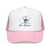 Kids New Mexico Snow Ski Trucker Hat - Youth Snapback Cap on white background
