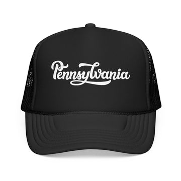 Kids Pennsylvania Trucker Hat - Youth Snapback Cap on white background