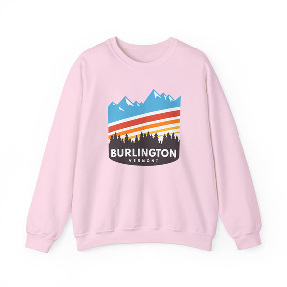 Burlington, Vermont Sweatshirt - Unisex Retro Crewneck Burlington Sweatshirt