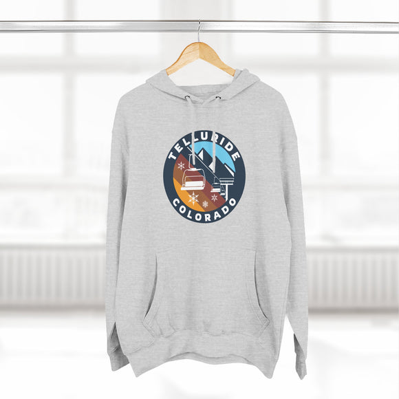Premium Telluride, Colorado Ski Lift Hoodie