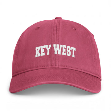 Buy crimson Key West, Florida Washed Baseball Cap - Vintage Coastal Comfort Colors