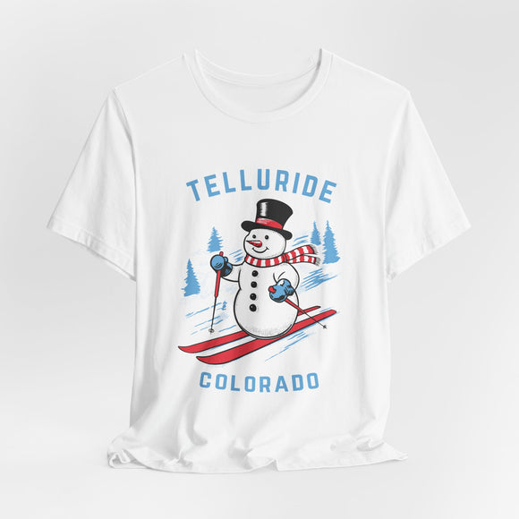 Telluride, Colorado T Shirt - Ski Snowman Graphic Tee