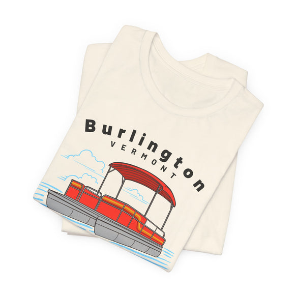Burlington, Vermont T Shirt - Pontoon Boat Tee