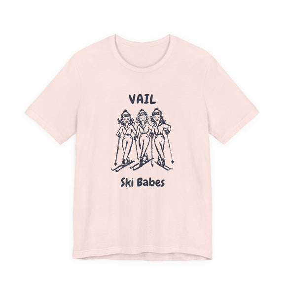 Vail, Colorado Ski Babes T‑Shirt — Retro Skiing Graphic Tee