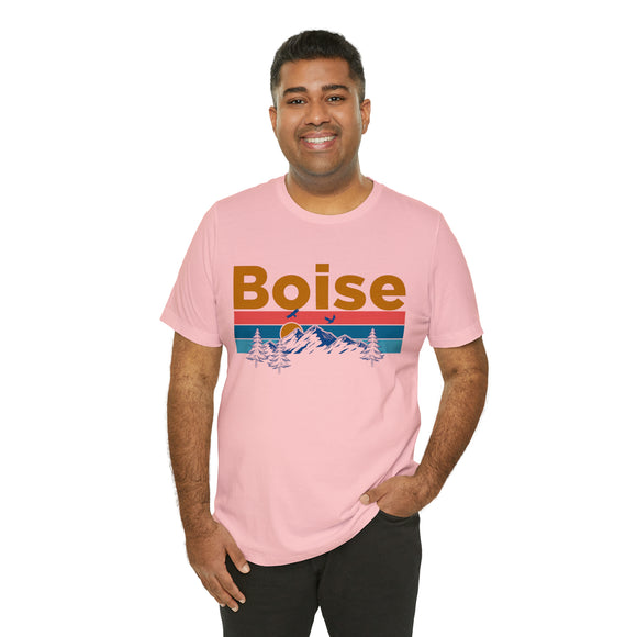 Boise, Idaho Shirt - Mountain Sunset Unisex Boise T-Shirt