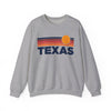 Texas Sweatshirt Retro Sun Unisex - Vintage Texas Inspired Warm Pullover Jumper