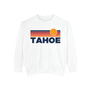 Lake Tahoe, California Sunset Stripes Sweatshirt | Comfort Colors - 100% Cotton-2