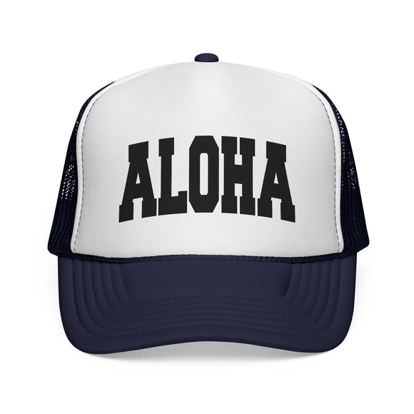 Aloha Retro Collegiate Style Trucker Hat