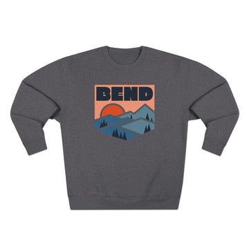 Premium Bend, Oregon Mountain Graphic Sweatshirt - 0