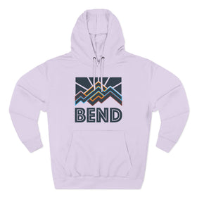 Buy lilac Bend, Oregon Hoodie - Retro Mountain Unisex Sweatshirt
