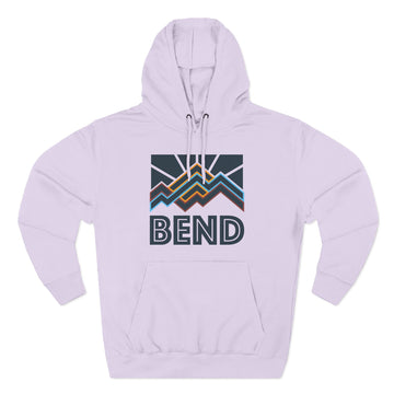Buy lilac Bend, Oregon Hoodie - Retro Mountain Unisex Sweatshirt