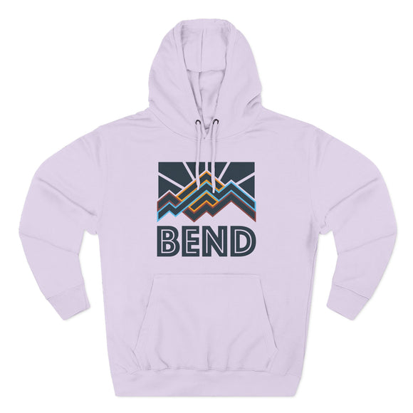 Bend, Oregon Hoodie - Retro Mountain Unisex Sweatshirt