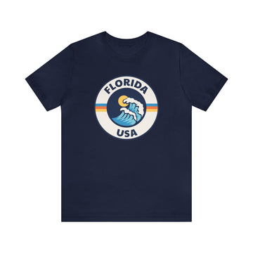 Buy navy Florida T-Shirt - Unisex Florida Shirt - Wave Circle