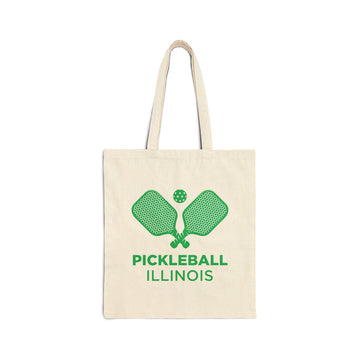 Illinois Cotton Canvas Pickleball Illinois Tote Bag